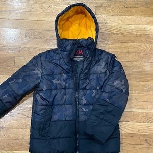 RM by MRosemont Boys black brown Camouflage Hooded puffer coat